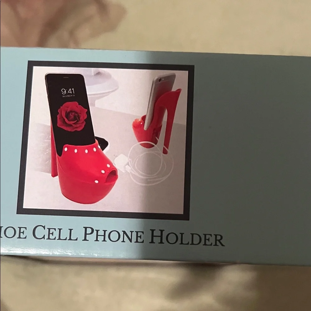 Red High Heel Shoe Cell Phone Holder